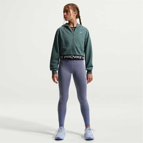 Nike Pro Dri-Fit Full Zip Hoodie Juniors Mineral Slate Nike Pro Dri-Fit Full Zip Hoodie Juniors Mineral Slate