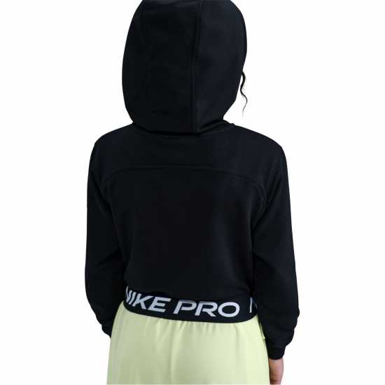 Nike Pro Dri-Fit Full Zip Hoodie Juniors Black Детски суитчъри и блузи с качулки