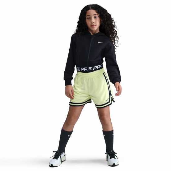 Nike Pro Dri-Fit Full Zip Hoodie Juniors Black Детски суитчъри и блузи с качулки