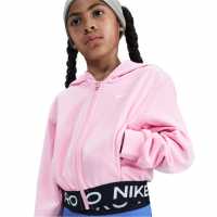 Nike Pro Dri-Fit Full Zip Hoodie Juniors Pink Детски суитчъри и блузи с качулки