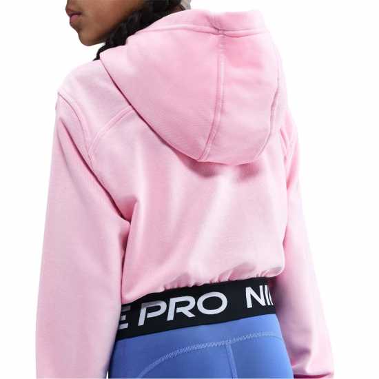 Детски суитчъри и блузи с качулки Nike Pro Dri-Fit Full Zip Hoodie Juniors Pink Nike Pro Dri-Fit Full Zip Hoodie Juniors Pink Детски суитчъри и блузи с качулки