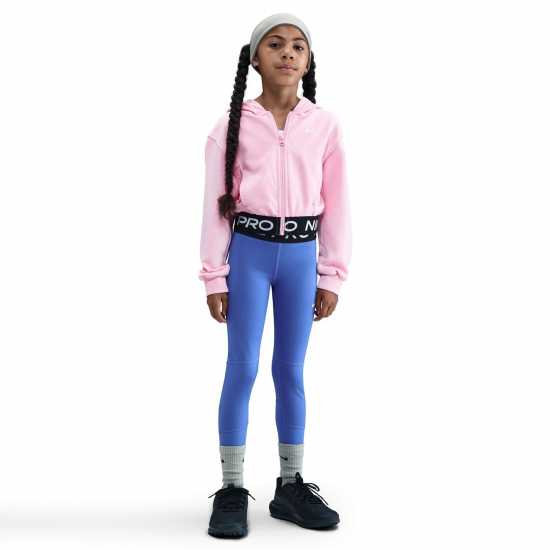 Детски суитчъри и блузи с качулки Nike Pro Dri-Fit Full Zip Hoodie Juniors Pink Nike Pro Dri-Fit Full Zip Hoodie Juniors Pink Детски суитчъри и блузи с качулки