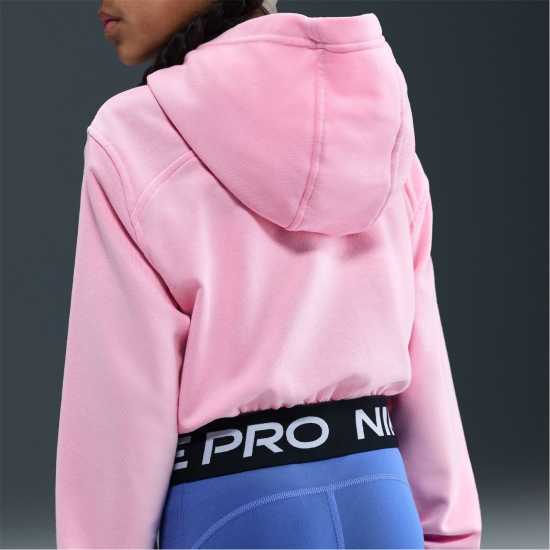 Детски суитчъри и блузи с качулки Nike Pro Dri-Fit Full Zip Hoodie Juniors Pink Nike Pro Dri-Fit Full Zip Hoodie Juniors Pink Детски суитчъри и блузи с качулки