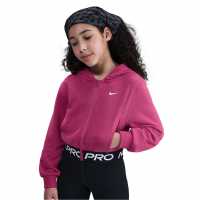 Nike Pro Dri-Fit Full Zip Hoodie Juniors Sweet Beet Детски суитчъри и блузи с качулки