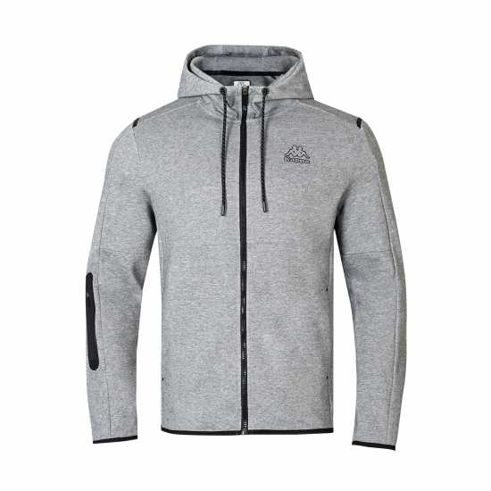 Kappa Tech Fl Full Zip Mens Hoody Сив марл Мъжки суитчъри и блузи с качулки