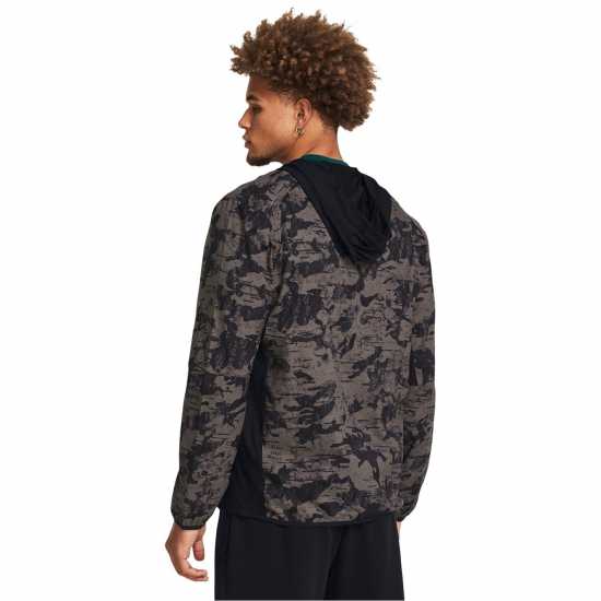 Under Armour Hybrid Zip Hoodie Кафяво Under Armour Hybrid Zip Hoodie Кафяво