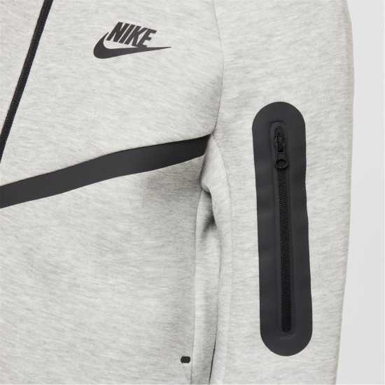 Nike Sportswear Tech Fleece Full-Zip Hoodie Juniors Сиво/Черно Детски суитчъри и блузи с качулки