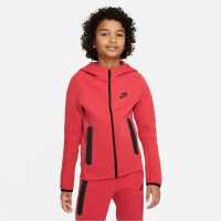 Nike Sportswear Tech Fleece Full-Zip Hoodie Juniors Red/Black Детски суитчъри и блузи с качулки