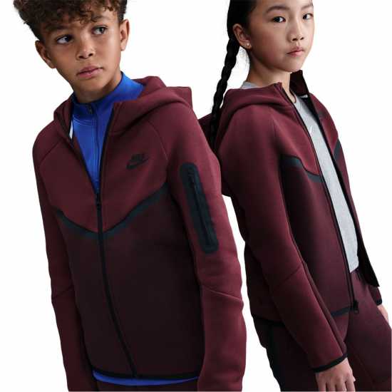 Nike Sportswear Tech Fleece Full-Zip Hoodie Juniors Бордово 