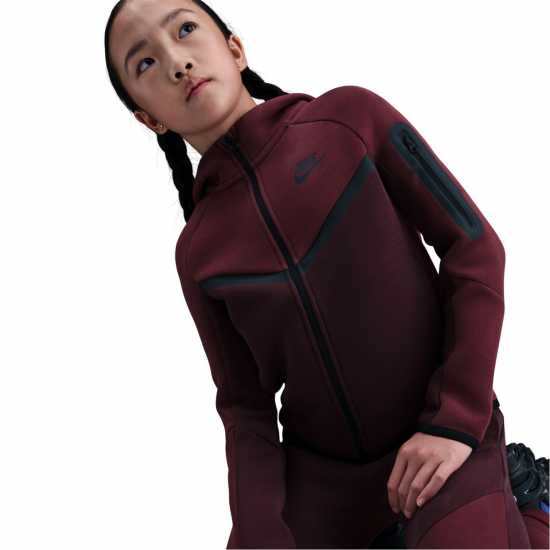 Nike Sportswear Tech Fleece Full-Zip Hoodie Juniors Бордово 