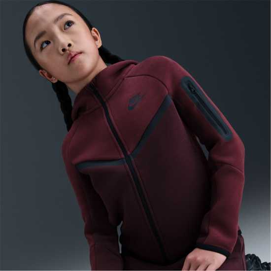 Nike Sportswear Tech Fleece Full-Zip Hoodie Juniors Бордово 