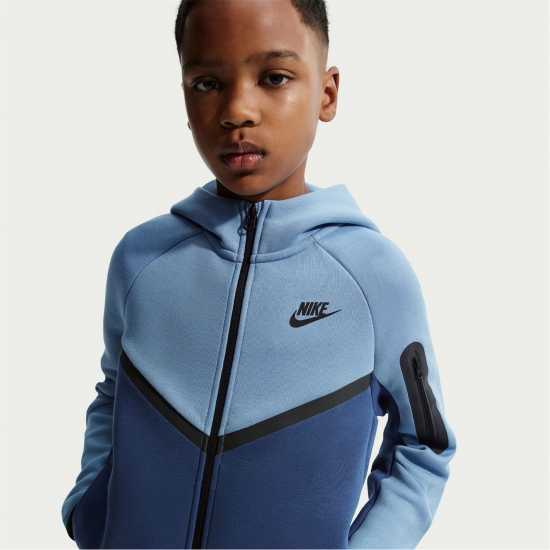 Nike Sportswear Tech Fleece Full-Zip Hoodie Juniors Work Blue 