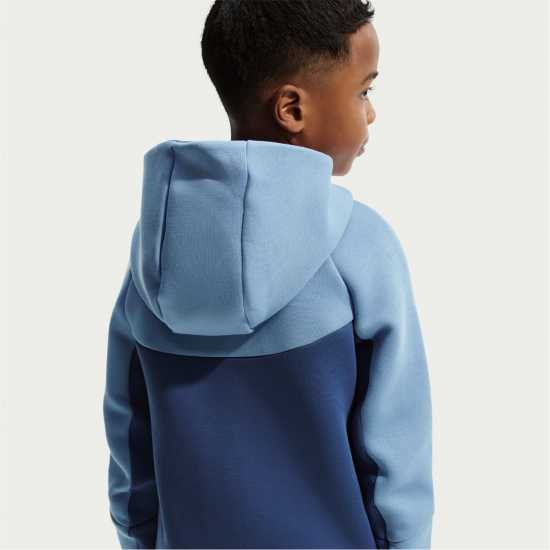Nike Sportswear Tech Fleece Full-Zip Hoodie Juniors Work Blue 