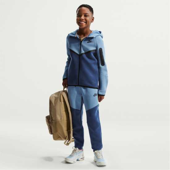 Nike Sportswear Tech Fleece Full-Zip Hoodie Juniors Work Blue 