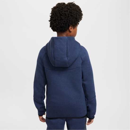 Детски суитчъри и блузи с качулки Nike Sportswear Tech Fleece Full-Zip Hoodie Juniors Obsidian Heathr Nike Sportswear Tech Fleece Full-Zip Hoodie Juniors Obsidian Heathr Детски суитчъри и блузи с качулки