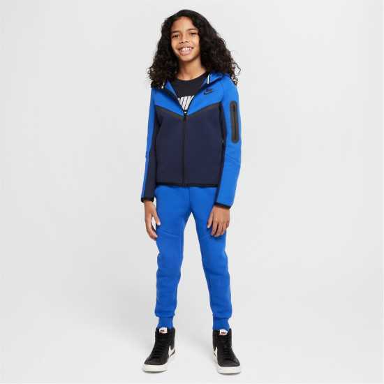 Детски суитчъри и блузи с качулки Nike Sportswear Tech Fleece Full-Zip Hoodie Juniors Обсидиан/Кралски Nike Sportswear Tech Fleece Full-Zip Hoodie Juniors Обсидиан/Кралски Детски суитчъри и блузи с качулки