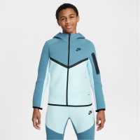 Nike Sportswear Tech Fleece Full-Zip Hoodie Juniors Glacier Blue Детски суитчъри и блузи с качулки