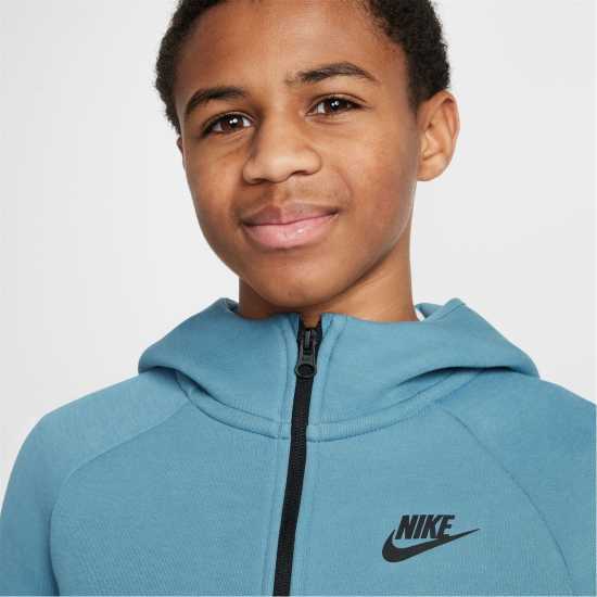 Nike Sportswear Tech Fleece Full-Zip Hoodie Juniors Glacier Blue Детски суитчъри и блузи с качулки