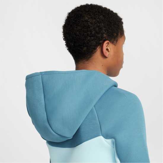 Nike Sportswear Tech Fleece Full-Zip Hoodie Juniors Glacier Blue Детски суитчъри и блузи с качулки