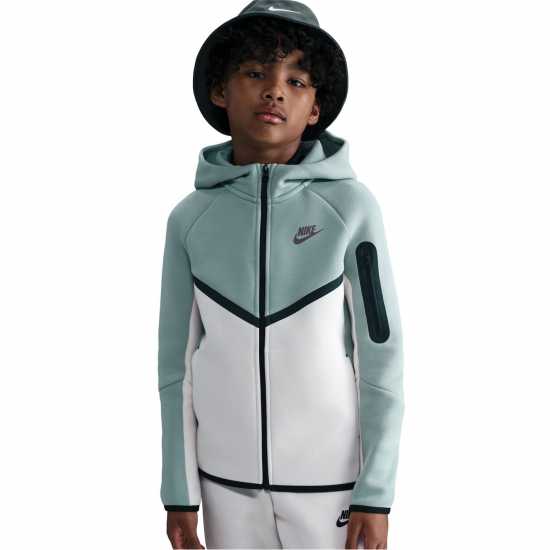 Детски суитчъри и блузи с качулки Nike Sportswear Tech Fleece Full-Zip Hoodie Juniors Sage/Plum Nike Sportswear Tech Fleece Full-Zip Hoodie Juniors Sage/Plum Детски суитчъри и блузи с качулки