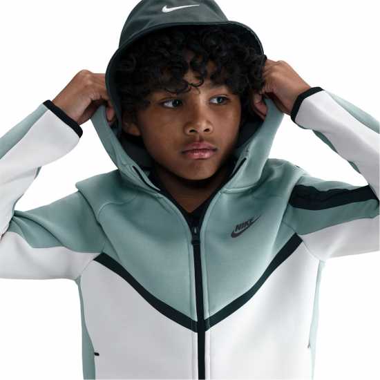 Детски суитчъри и блузи с качулки Nike Sportswear Tech Fleece Full-Zip Hoodie Juniors Sage/Plum Nike Sportswear Tech Fleece Full-Zip Hoodie Juniors Sage/Plum Детски суитчъри и блузи с качулки