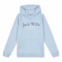 Jack Wills Script Lb Hdy Jn99 Cashmere Blue Детски суитчъри и блузи с качулки