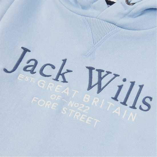 Jack Wills Script Lb Hdy Jn99 Cashmere Blue Детски суитчъри и блузи с качулки