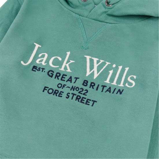 Jack Wills Script Lb Hdy Jn99 Oil Blue Детски суитчъри и блузи с качулки