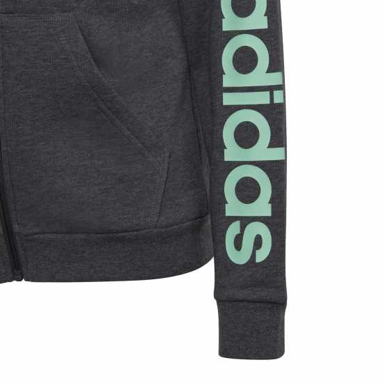 Adidas Essentials Linear Logo Full-Zip Hoodie Girls  Детски суитчъри и блузи с качулки