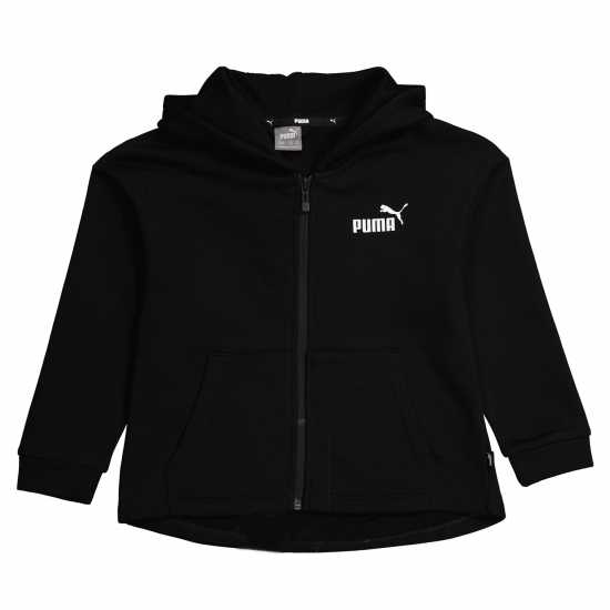 Puma Детско Яке С Качулка Zipped Hooded Jacket Juniors Черно/Бяло Детски суитчъри и блузи с качулки