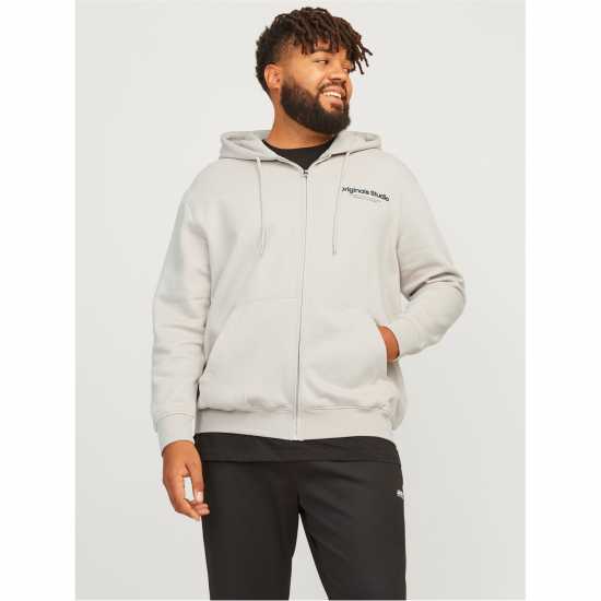 Jack And Jones Men's Vest Zip Hoodie Лунна лъчина Jack And Jones Men's Vest Zip Hoodie Лунна лъчина