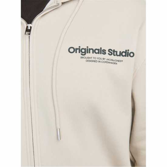 Jack And Jones Men's Vest Zip Hoodie Лунна лъчина Jack And Jones Men's Vest Zip Hoodie Лунна лъчина