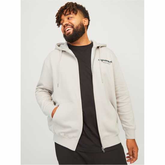 Jack And Jones Men's Vest Zip Hoodie Лунна лъчина Jack And Jones Men's Vest Zip Hoodie Лунна лъчина