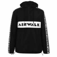 Airwalk Мъжко Яке Overhead Jacket Mens Black/White Мъжки полар