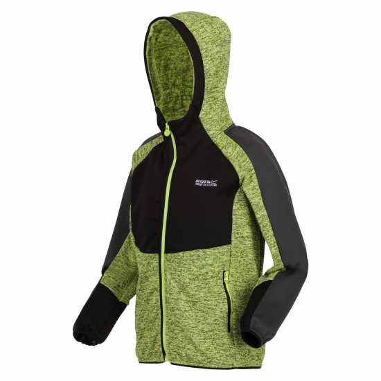 Regatta Dissolver Vi Fleece Hoody Unisex Kids Черно/тъмно сиво Детски суитчъри и блузи с качулки