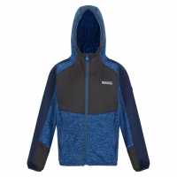 Regatta Dissolver Vi Fleece Hoody Unisex Kids Небосина / Тъмно сиво Детски суитчъри и блузи с качулки