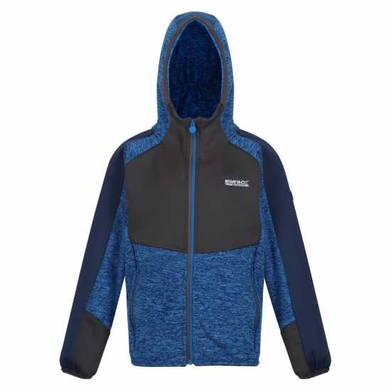 Regatta Dissolver Vi Fleece Hoody Unisex Kids Небосина / Тъмно сиво Детски суитчъри и блузи с качулки