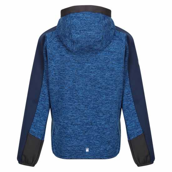 Regatta Dissolver Vi Fleece Hoody Unisex Kids Небосина / Тъмно сиво Детски суитчъри и блузи с качулки