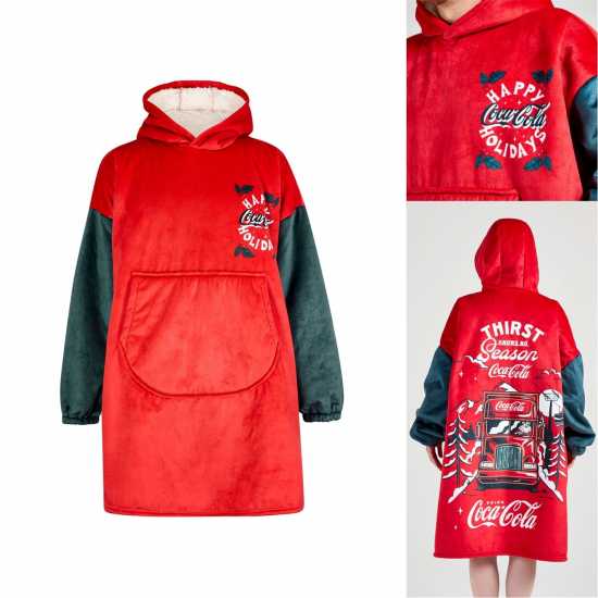 Coca Cola Coca-Cola Officially Licensed Christmas Hoodie For Adults Unisex  