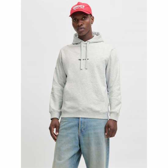 Блуза С Качулка Jack And Jones Hoodie Mens White Melange Блуза С Качулка Jack And Jones Hoodie Mens White Melange