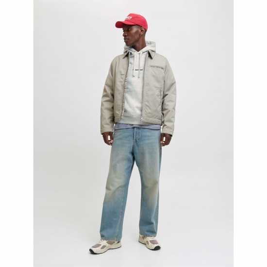 Блуза С Качулка Jack And Jones Hoodie Mens White Melange Блуза С Качулка Jack And Jones Hoodie Mens White Melange