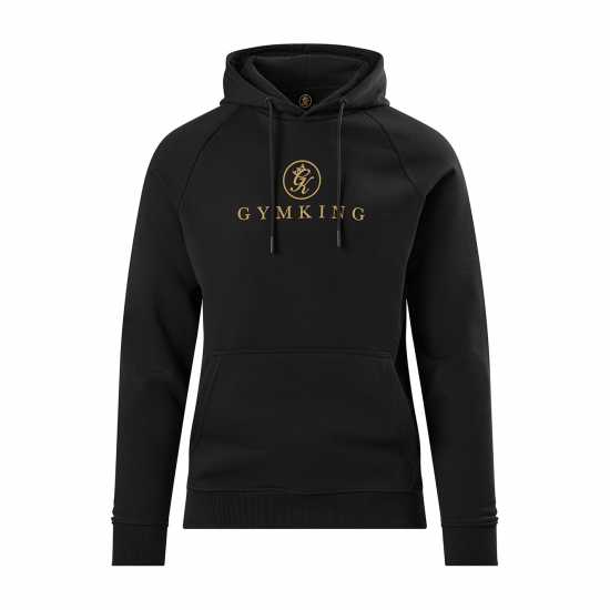 Gym King Men's Pro Cotton Pull Over Hoodie Черно/Злато Gym King Men's Pro Cotton Pull Over Hoodie Черно/Злато