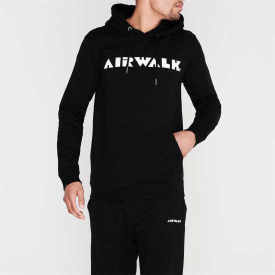 Airwalk Logo Oth Hoodie Mens Black - Мъжки полар
