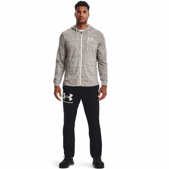 Under Armour Armour Rival Full Zip Hoodie Mens White Мъжки суитчъри и блузи с качулки