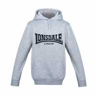 Lonsdale Essential Oth Hoodie Mens Grey M Мъжки суитчъри и блузи с качулки