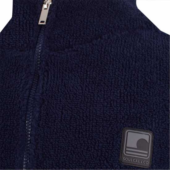 Мъжки суитчъри и блузи с качулки Soulcal Sherpa Zip Hoodie Морска синьо Soulcal Sherpa Zip Hoodie Морска синьо Мъжки суитчъри и блузи с качулки