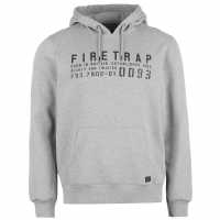 Firetrap Graphic Oth Hoodie Grey Marl Мъжки полар