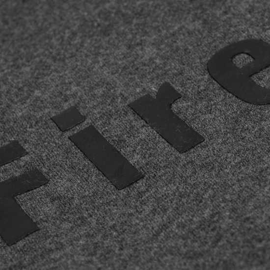 Firetrap Mens Graphic Fleece Hoodie Тъмно сиво марл Мъжки суитчъри и блузи с качулки