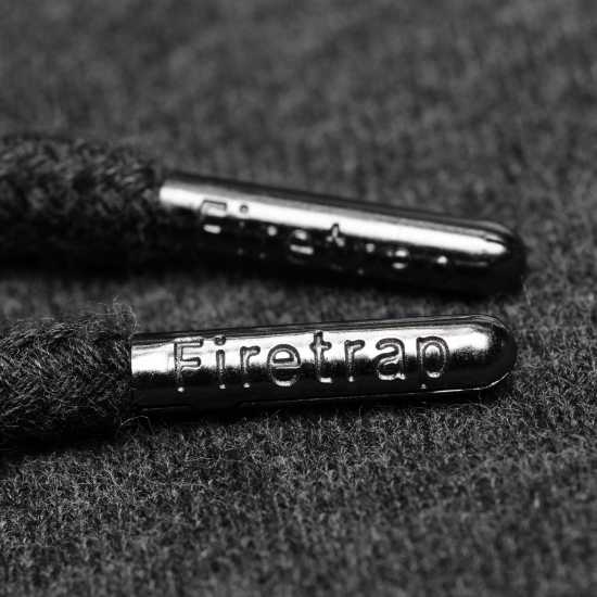 Firetrap Mens Graphic Fleece Hoodie Тъмно сиво марл Мъжки суитчъри и блузи с качулки