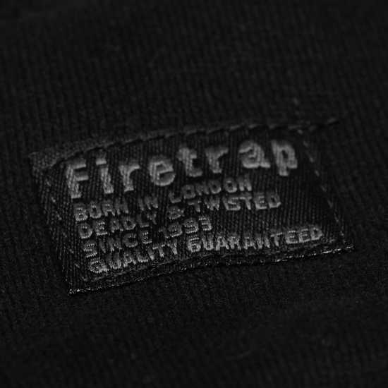 Firetrap Mens Brunel Full Zip Fleece Hoodie Black Мъжки полар